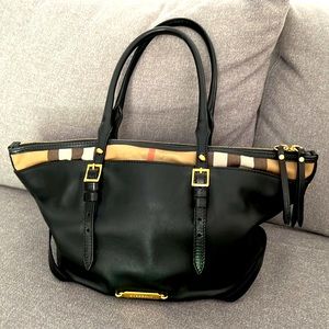 Burberry tote. 100 % authentic. Excellent condition. Comes with dust bag.Leather